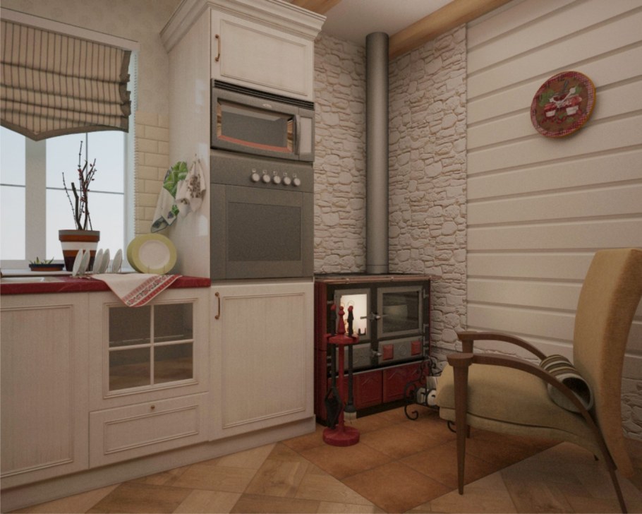 Интерьер кухни на даче в стиле Прованс