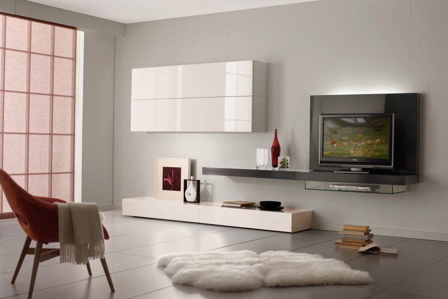 Подвесные шкафы для гостиной