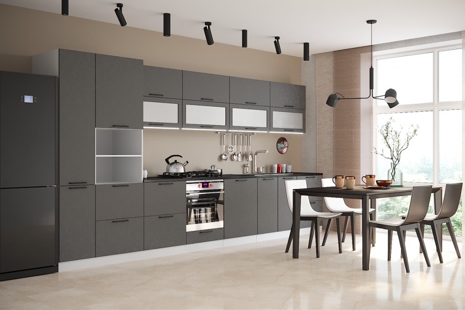 Кухня София олива бетон