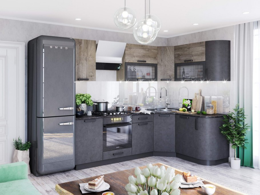 Модульная кухня крафт БТС