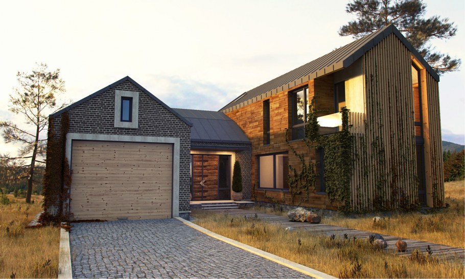 Интерьер небольшой дачи кирпичная