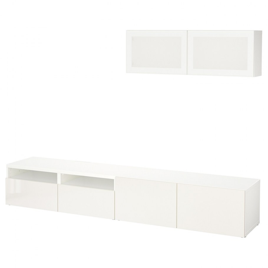 Bestå БЕСТО lack ЛАКК шкаф для ТВ комбинация белый240x42x129 см