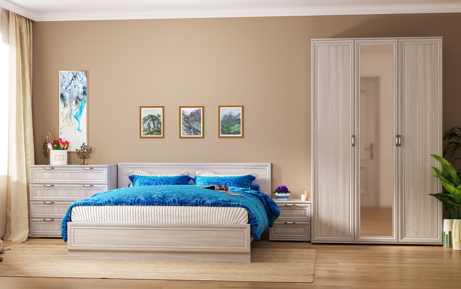 Кровать двойная 160 Бьянка 01.36