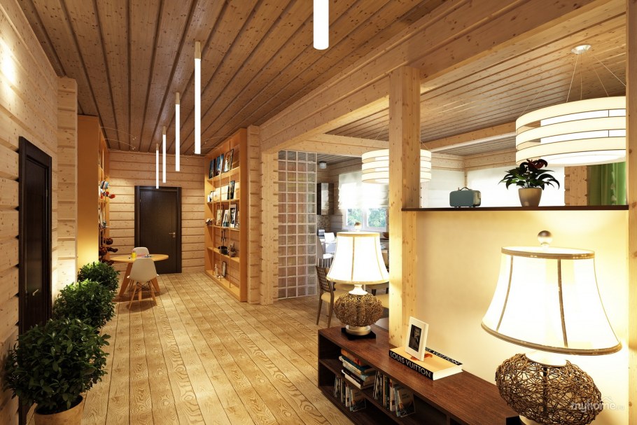 Дом из клееного бруса интерьер внутри