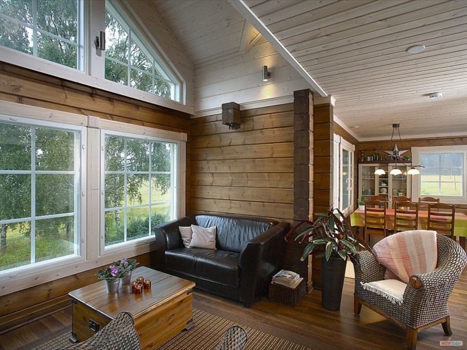 Дом из клееного бруса изнутри