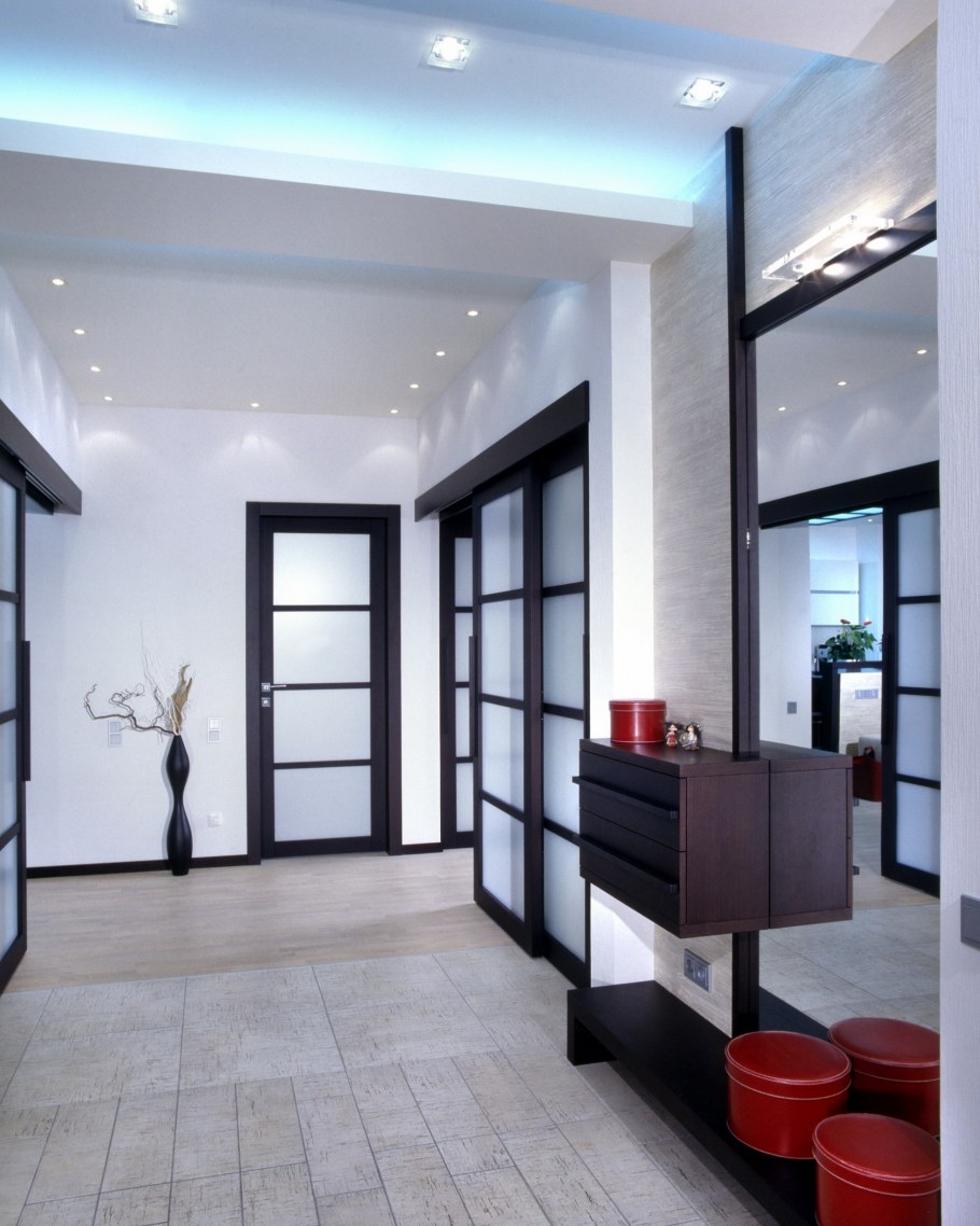 Темные двери в интерьере