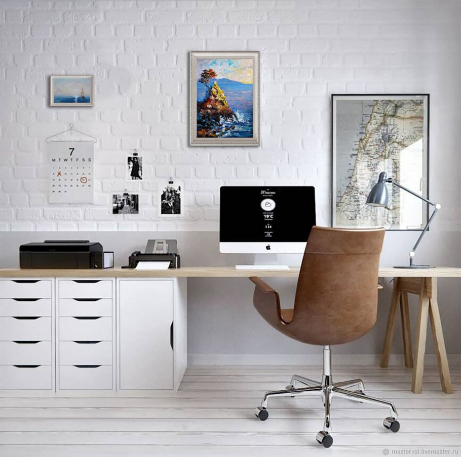 Кабинет в стиле Сканди