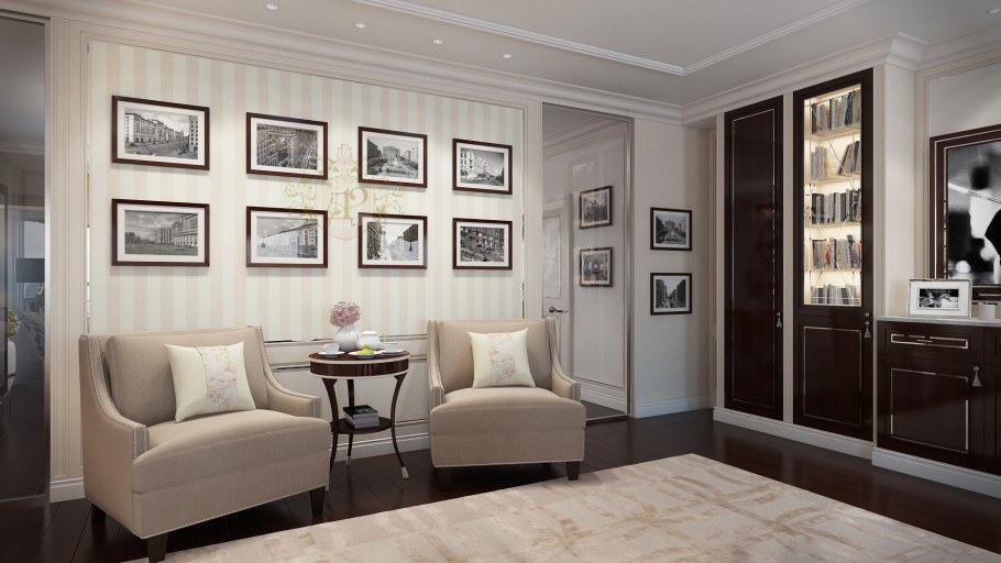 Гостиная бежевая мятная