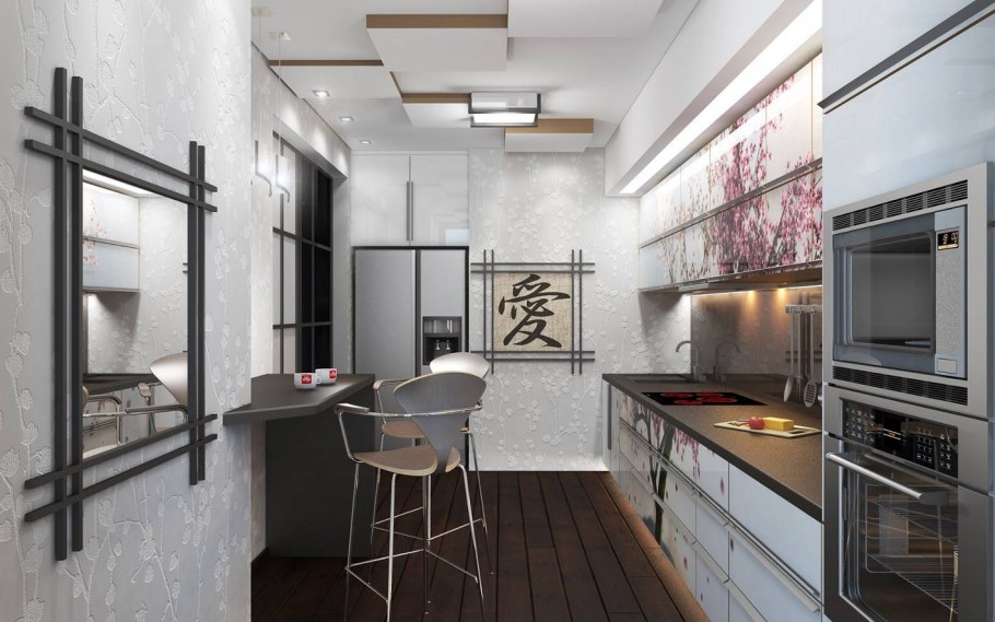 Фартук для кухни в японском стиле