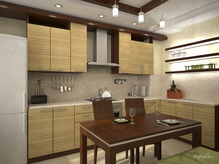 Кухонный остров в японском стиле