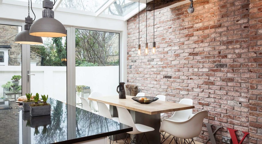 Белый кирпич в интерьере