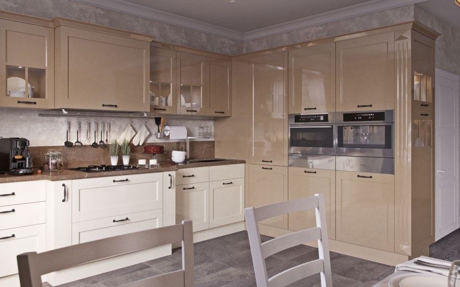 Угловая кухня икеа Неоклассика