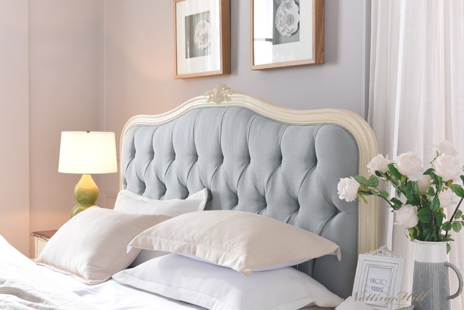 Кровать двуспальная Florence MK-5022-AW 160 Х 200 см с изголовьем nds149 молочна