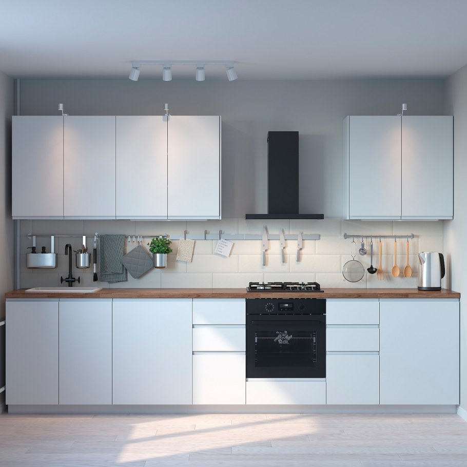 Кухня икеа Воксторп серая