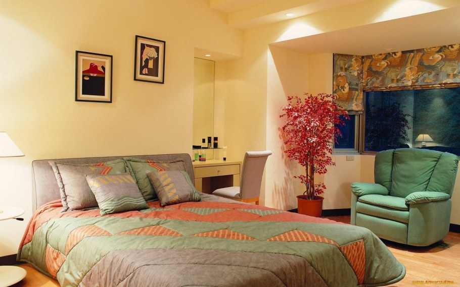 Бирюзовый цвет в спальне фен-шуй