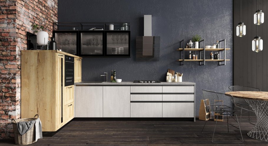 Кухни лофт дуб Галифакс