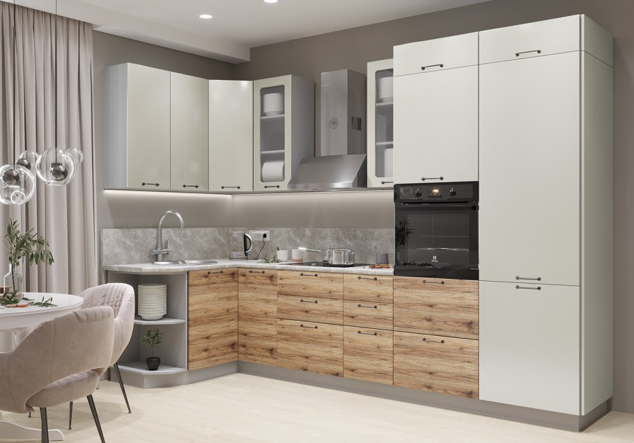 Модульная кухня лофт дуб цикорий