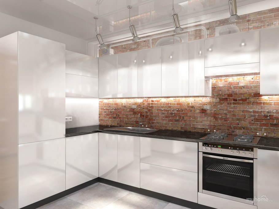 Фартук для кухни лофт