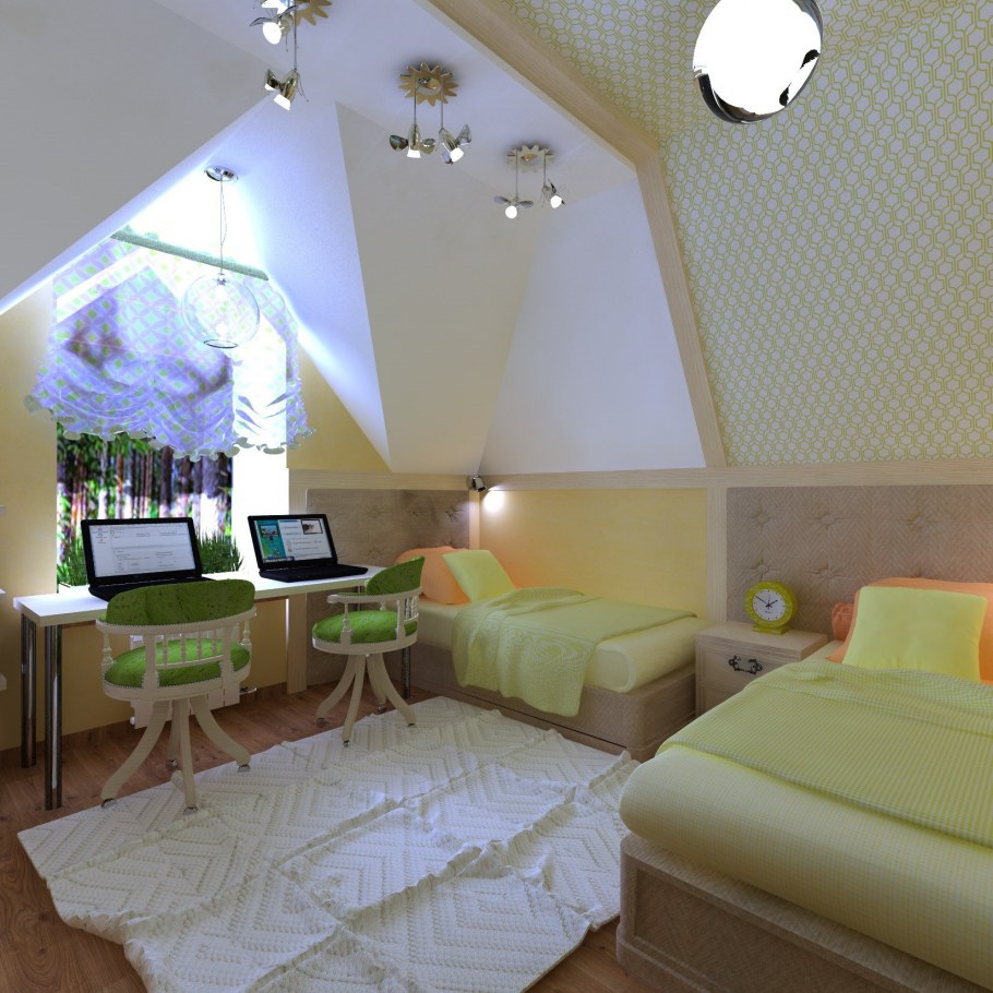 Детская на мансарде