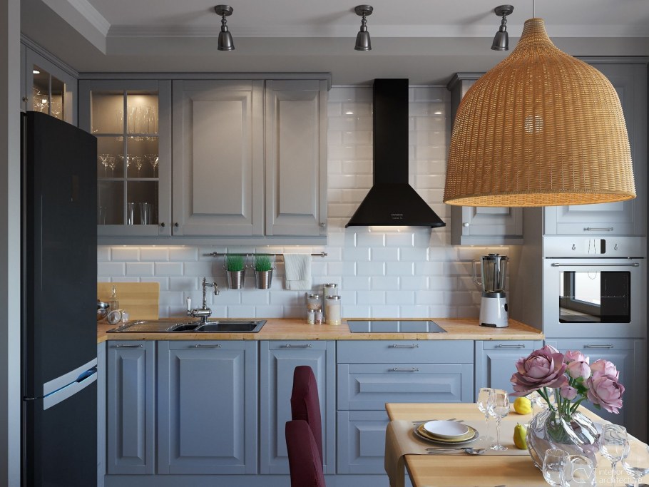 Кухня икеа АСКЕРСУНД С черным