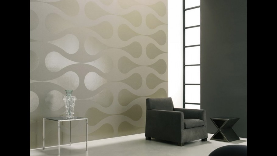 Обои Marburg Atelier в интерьере гостиной и их комбинирование