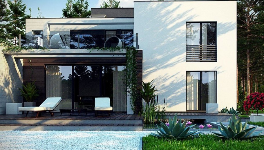 Дом Минимализм с террасой