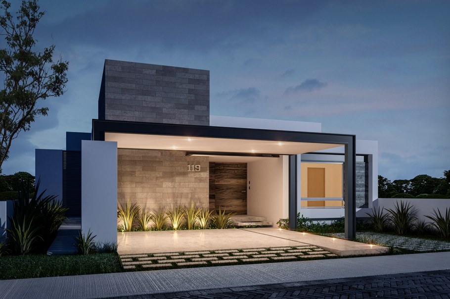 Дом Хай тек проект 2 этажа