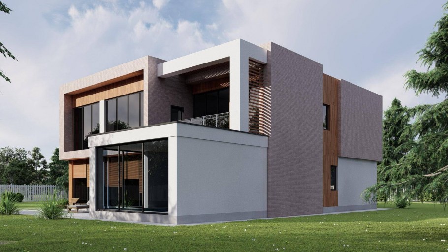 Современный дом хайтек