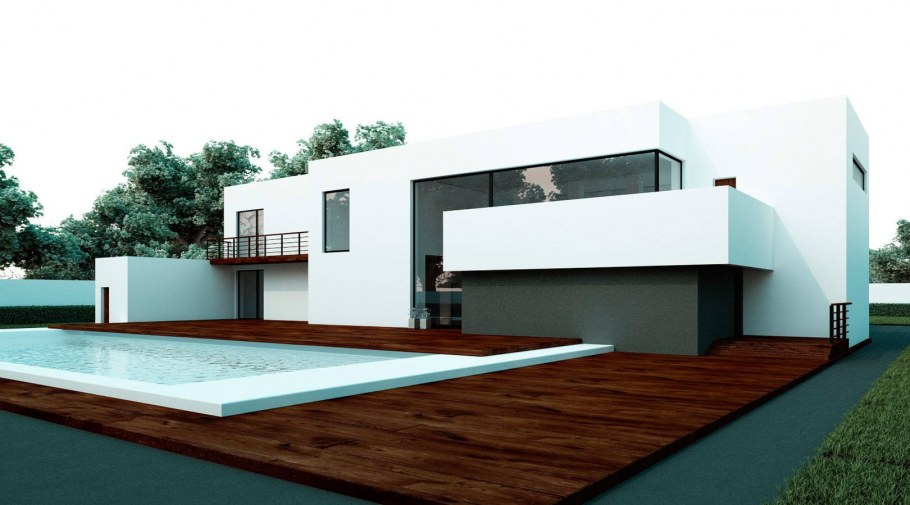 Здание в минималистическом стиле