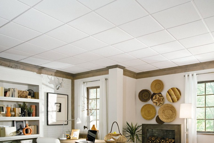 Потолочная плитка в интерьере