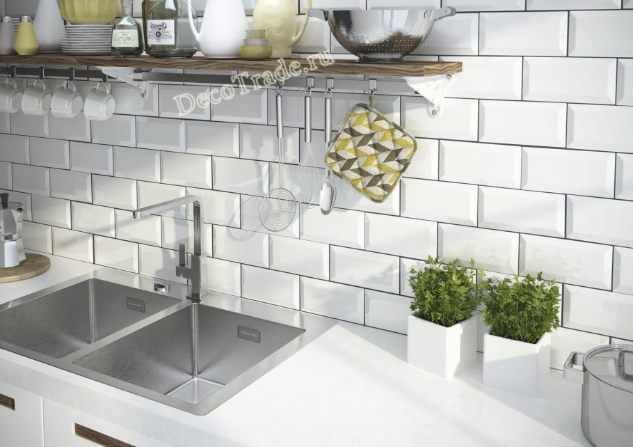 Плитка биселадо Бланко