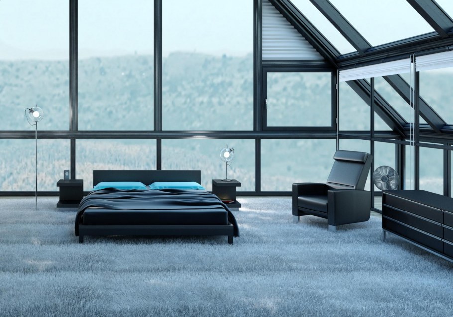 Комната с панорамными окнами