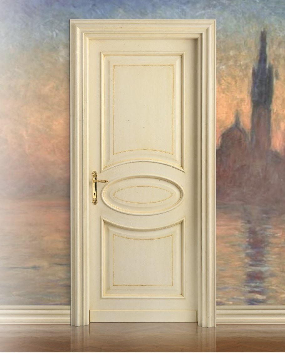Дверь классика-5 эмаль слоновая кость