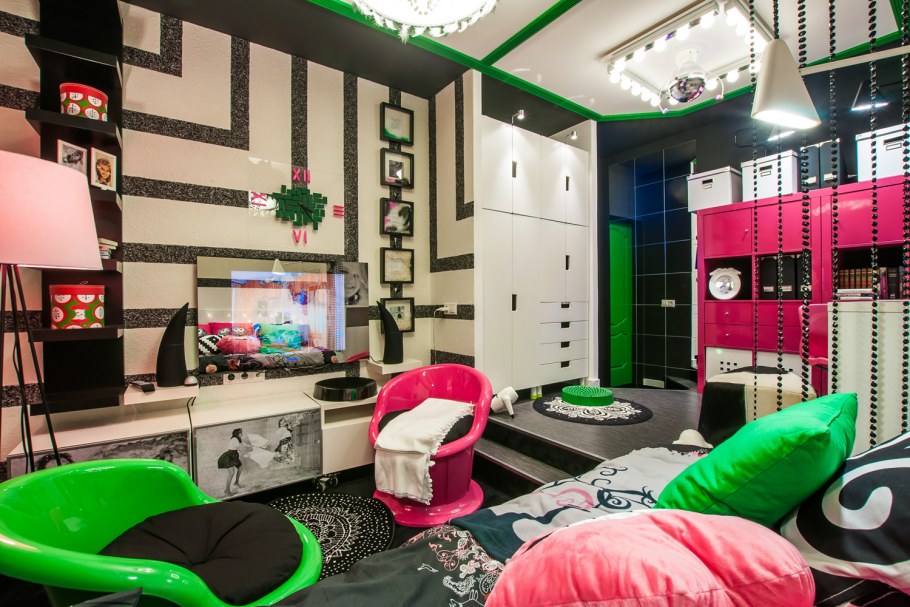 Яркий интерьер детской