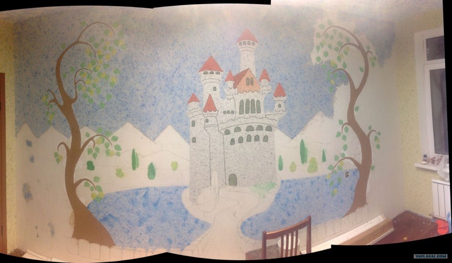 Детские рисунки из жидких обоев