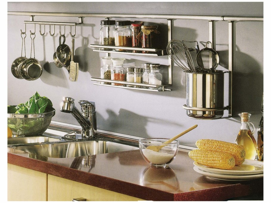 Рейлинговая система для кухни базовый набор 16 предметов