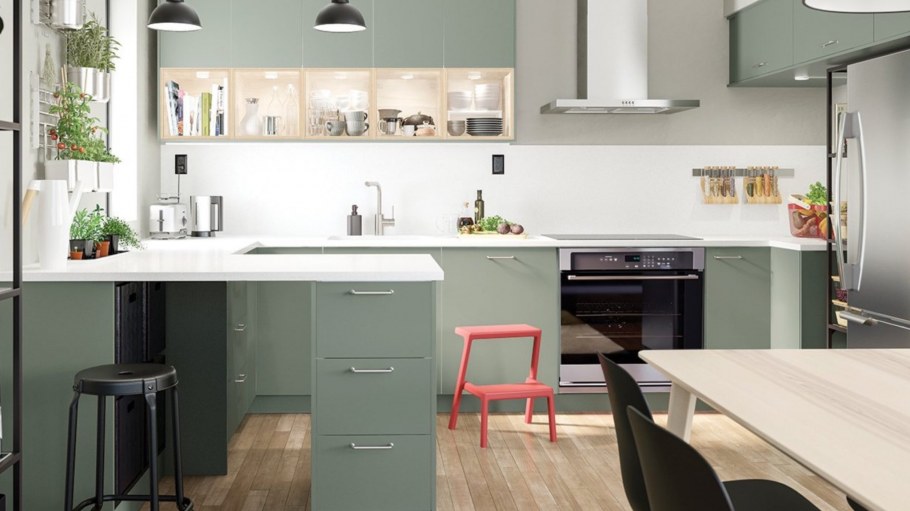 Оливковые стены в интерьере