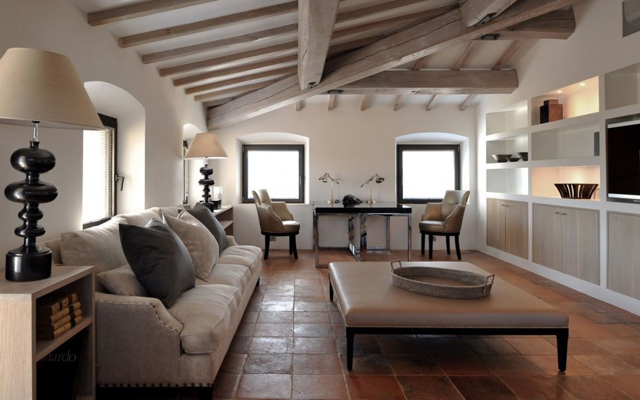 Тосканский стиль в интерьере гостиной