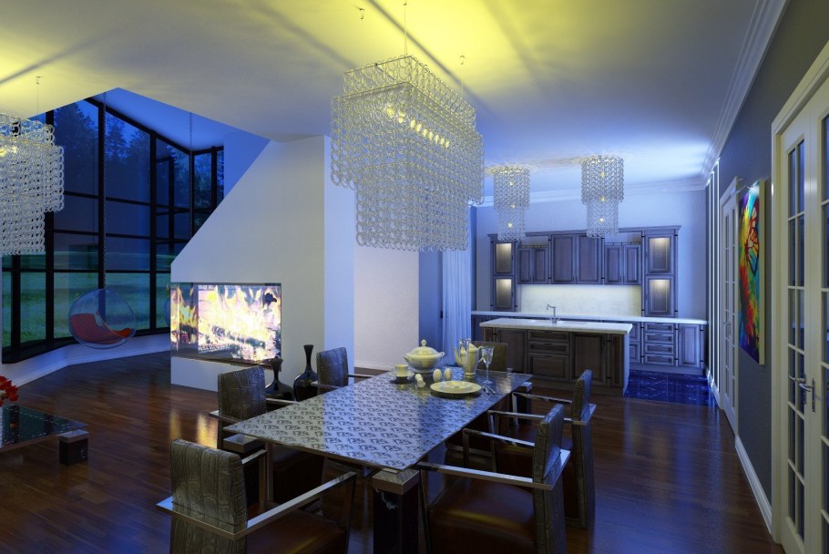 Подсветка потолка светодиодной лентой