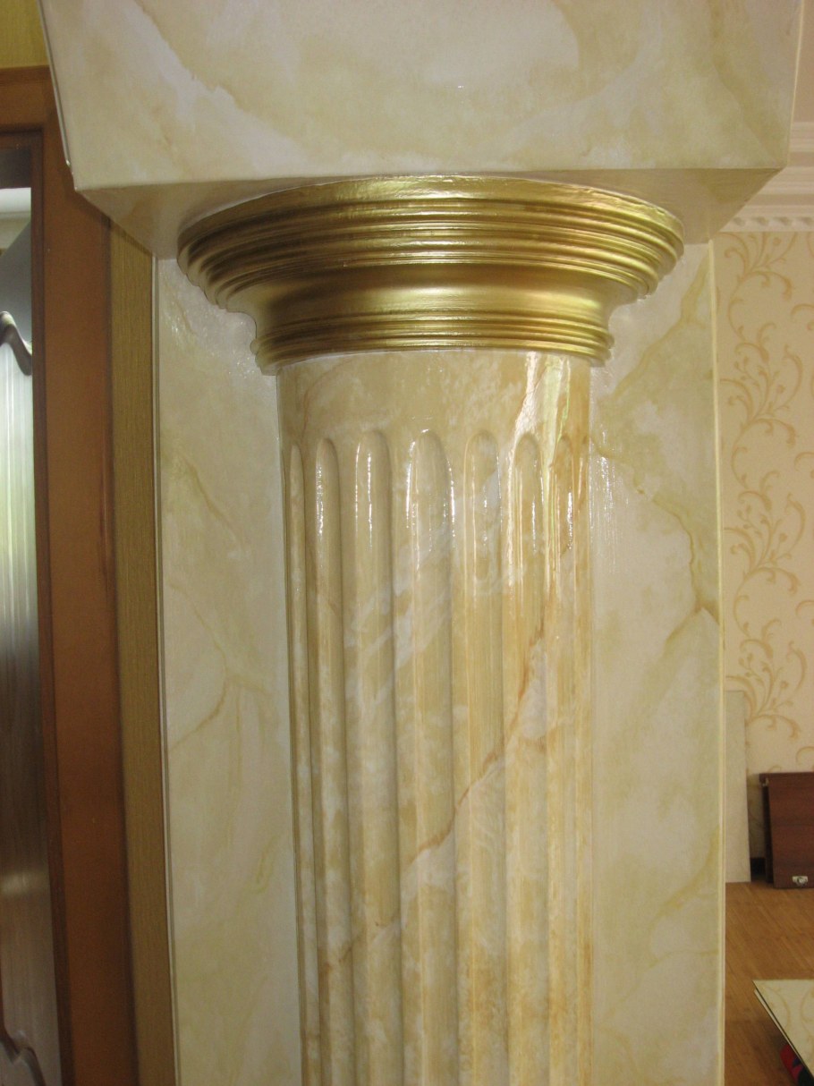 Имитация колонны под мрамор