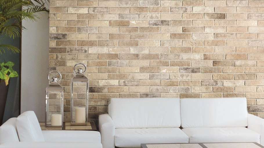 Декоративный гипсовый кирпич белый Леруа