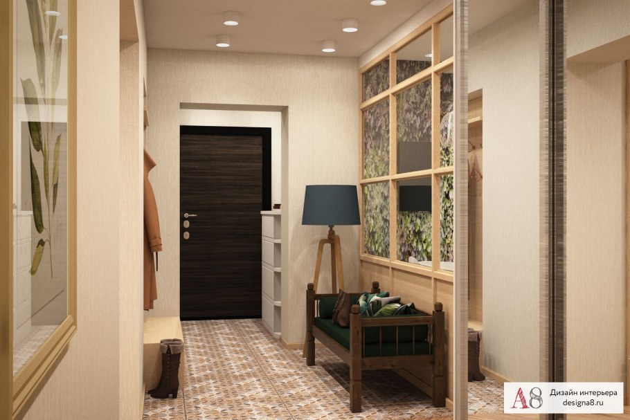 Прихожая в проходном коридоре