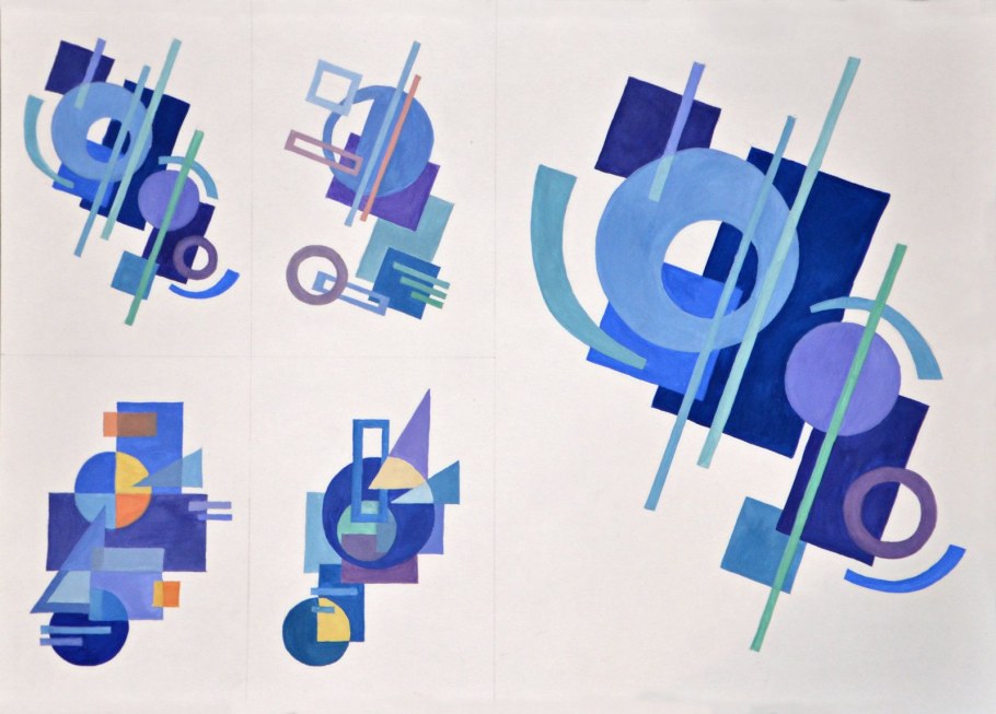 Графическая композиция из геометрических фигур