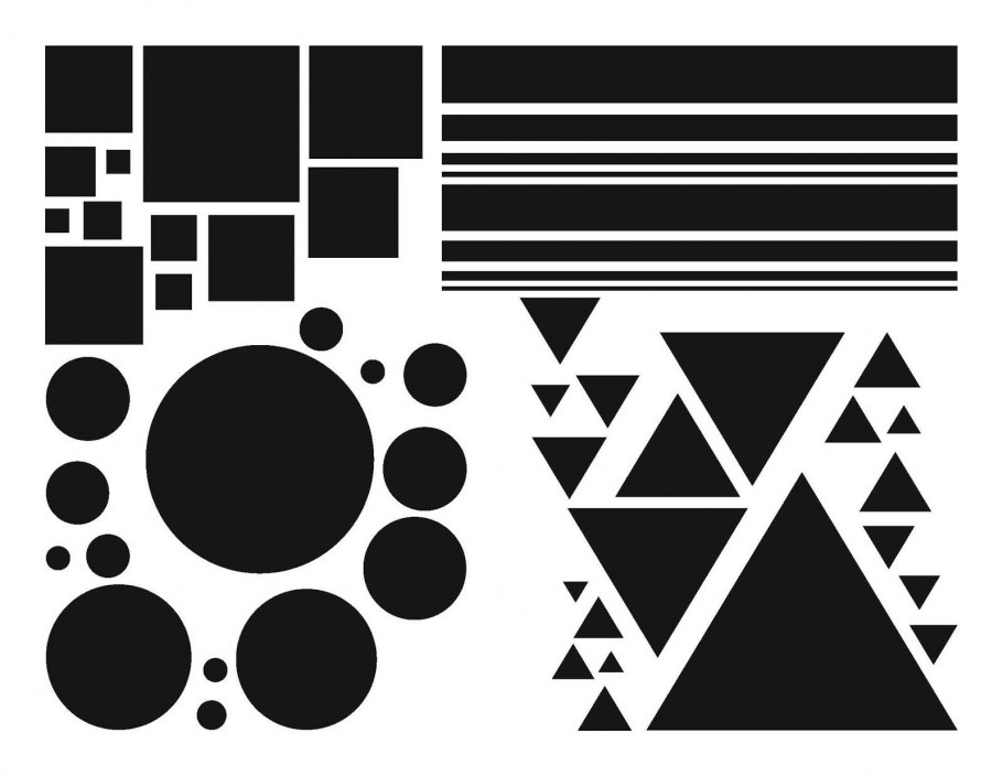 Глубинная композиция из геометрических фигур