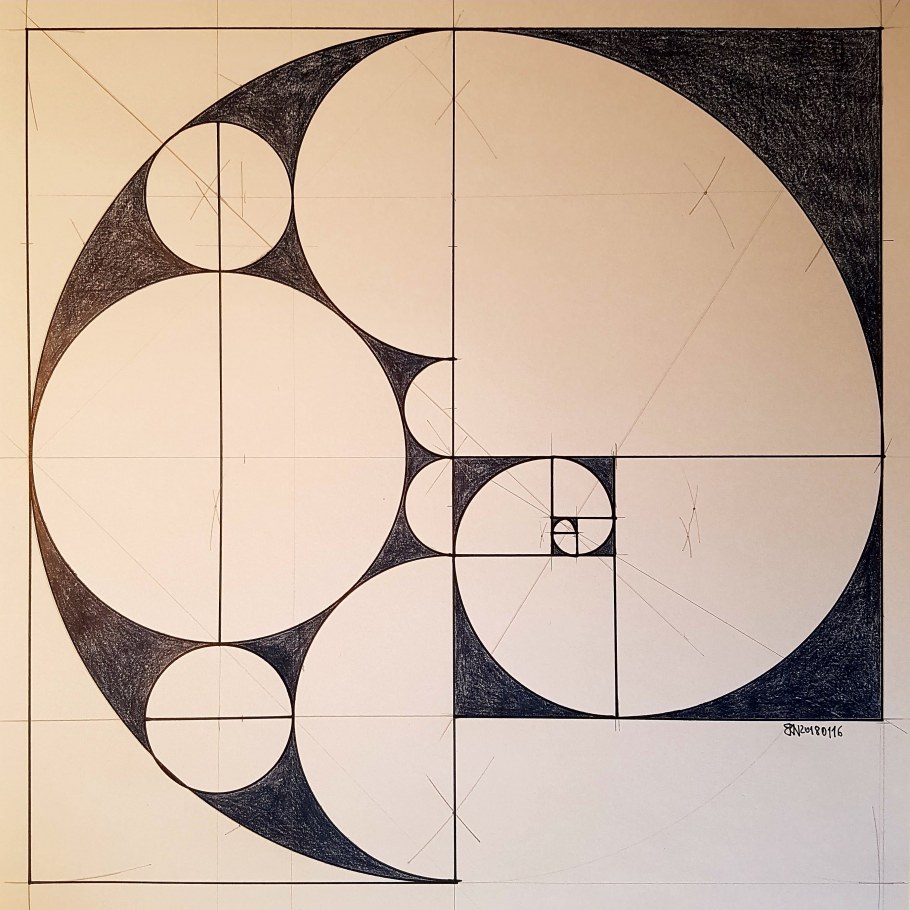 Спираль Фибоначчи композиция