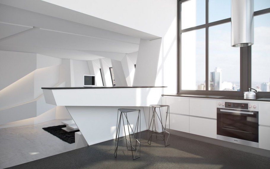 Интерьер в стиле футуризм и конструктивизм