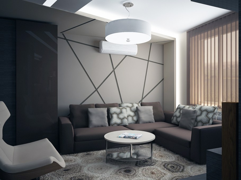 Интерьер гостиной в стиле Деконструктивизм