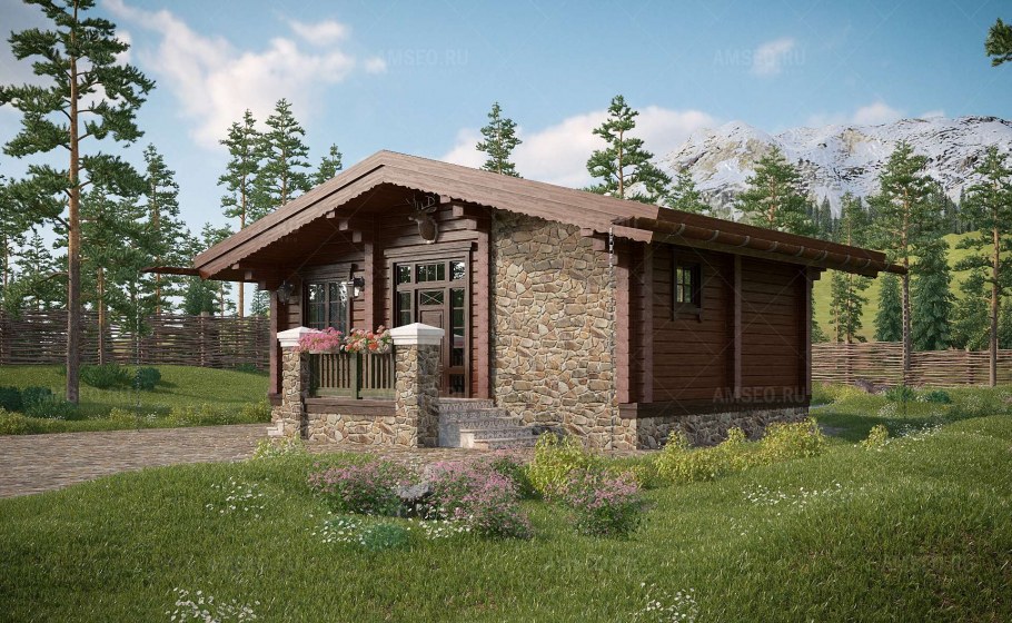 Дом баня Шале проект