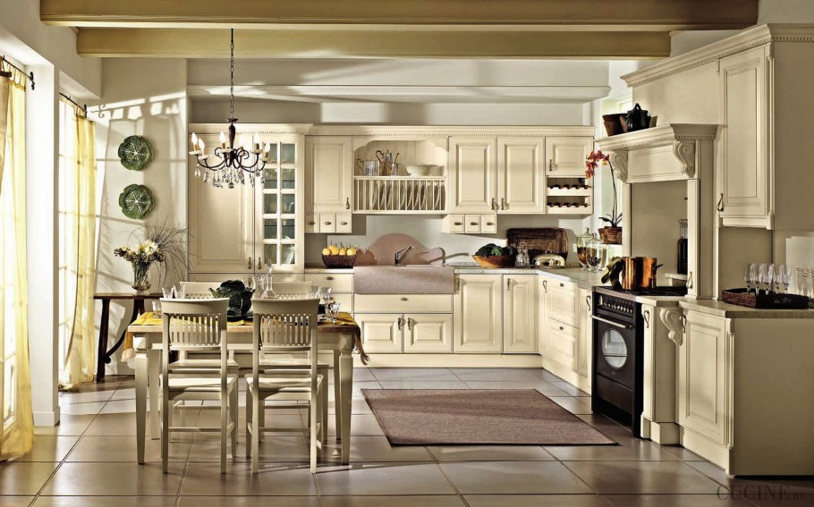 Кухня цвета слоновой кости