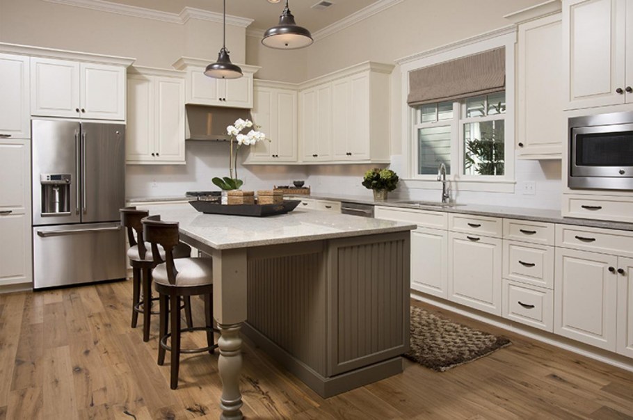 Кухни с островком в стиле Кантри